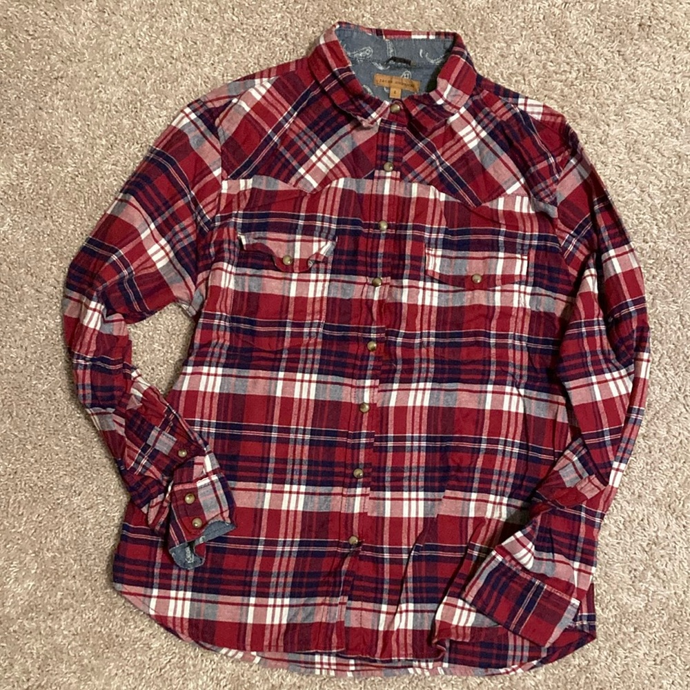 Red and blue plaid flannel